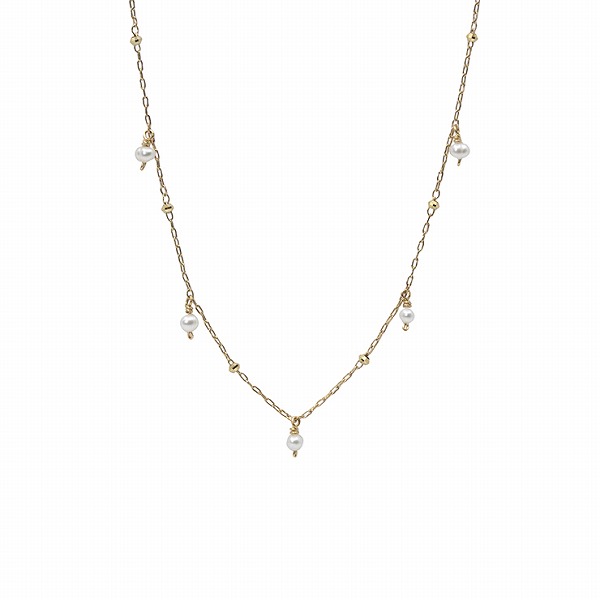 Irise coffret レディース 淡水パールイエローゴールドネックレス IRCO-IN007