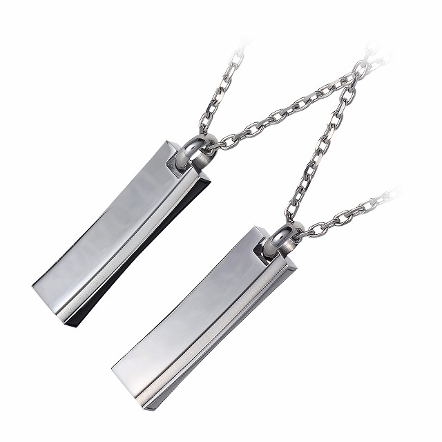 LION HEART ペアステンレスネックレス 03NE0125BK-03NE0125SV