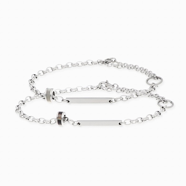 ステンレスペアブレスレット&アンクレット