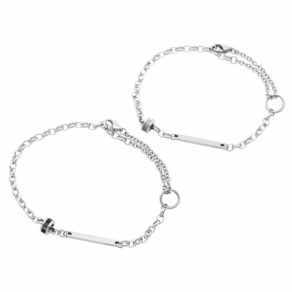 ステンレスペアブレスレット&アンクレット_2