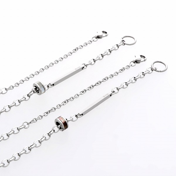 ステンレスペアブレスレット&アンクレット_4