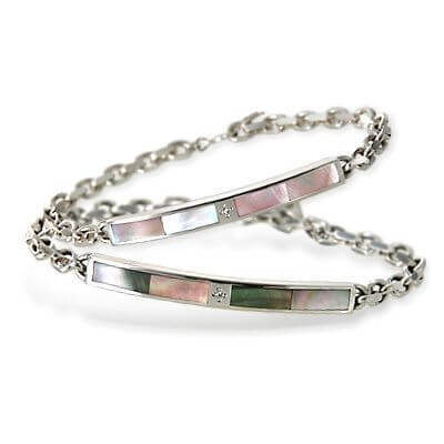 Aqua Silver アクアシルバー ペアブレスレット Asb 018f Bkshell Dm Asb 018 Pkshell Dm 国内最大級ブランドアクセサリーのプレゼント ギフト通販
