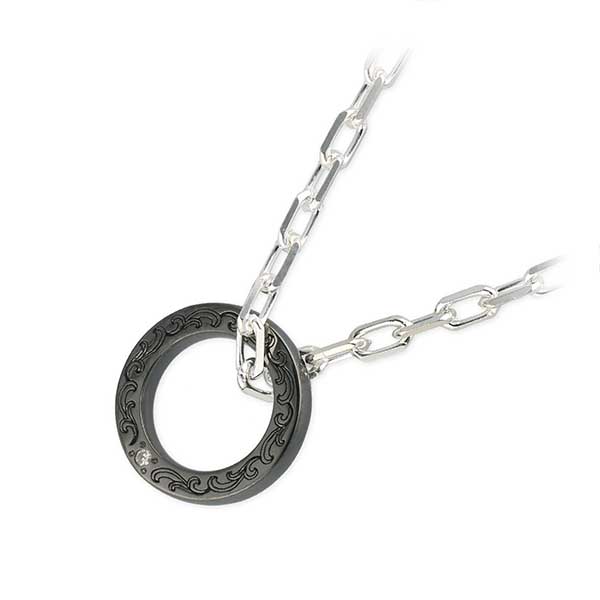 AQUA SILVER シルバーネックレス ASP-305BCDM-C059-45