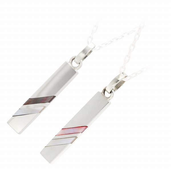 AQUA SILVER シルバーペアペンダントトップ ASP-402BKWH-PKWH