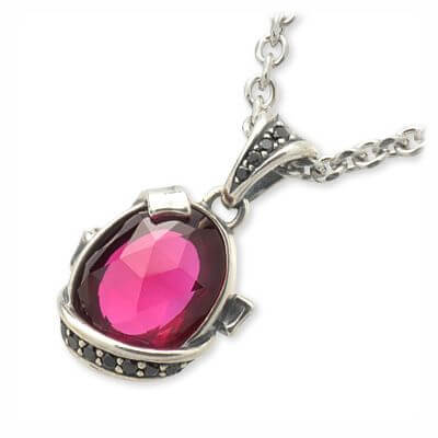  Fatima Design シルバーネックレス FDP003RED