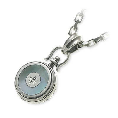 AQUA FORTIS シルバーネックレス FP-021F-DM-BKSHELL-CH-001-50