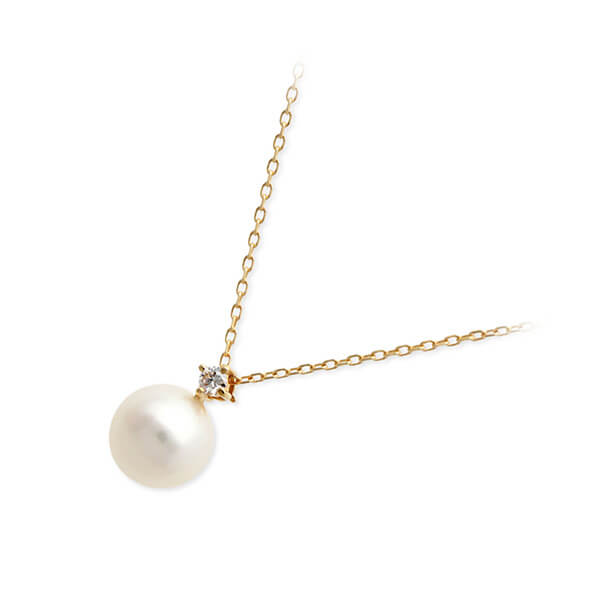 First Pearl for me イエローゴールドネックレス GAPC90034