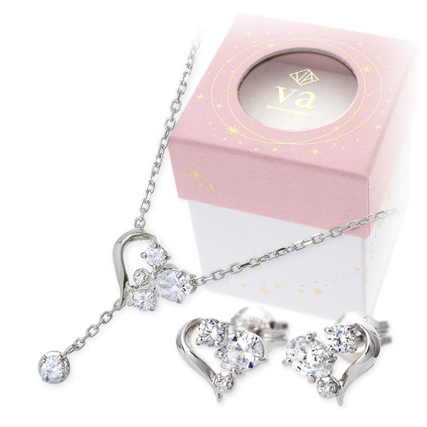 シルバーネックレス&シルバーピアスセット