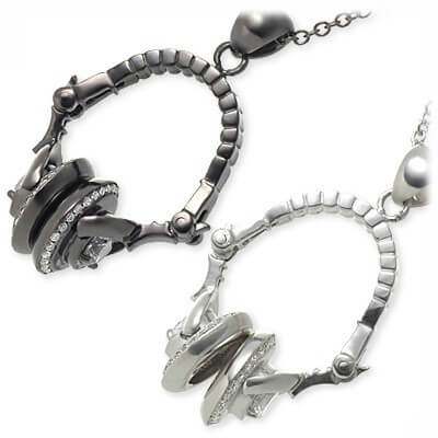 K-SMITH シルバーペアネックレス KI-7349-BK-KI-7314-WH