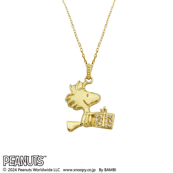 スヌーピー (SNOOPY) イエローゴールドネックレス KLNAA0008