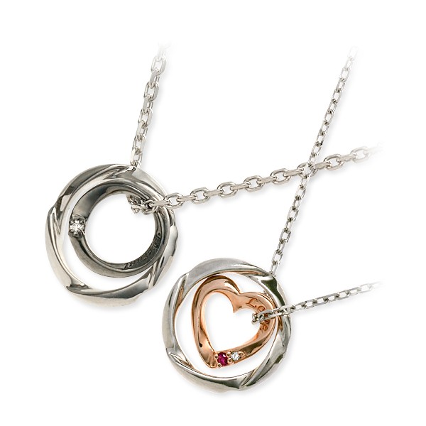  LOVERS SCENE シルバーペアネックレス LSP-0096DBKRM-LSP-0096DRPKRM