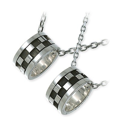  LOVERS SCENE シルバーペアネックレス LSP0039-BK-50-LSP0039-BK-40