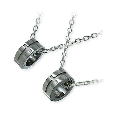  LOVERS SCENE シルバーペアネックレス LSP0066-BK-55-LSP0066-BK-45