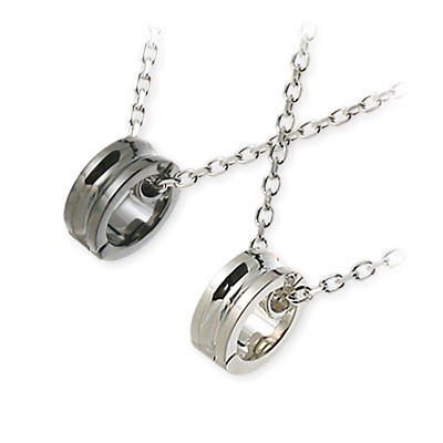  LOVERS SCENE シルバーペアネックレス LSP0074-BK-55-LSP0074-H-45