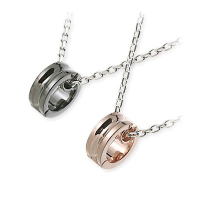  LOVERS SCENE シルバーペアネックレス LSP0074-BK-55-LSP0074-PK-45