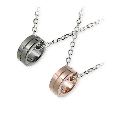  LOVERS SCENE シルバーペアネックレス LSP0075-BK-55-LSP0075-PK-45