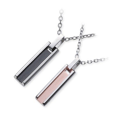 vie ステンレスペアネックレス N1079BK-N1079P