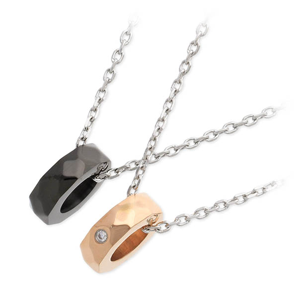 vie ペアステンレスネックレス N1291BK-N1291P