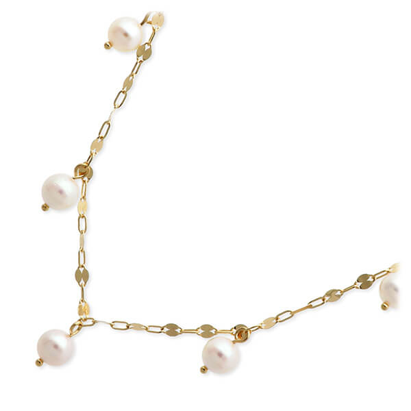 First Pearl for me イエローゴールドネックレス NAGD1944