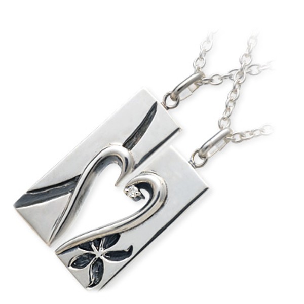 UZUOU シルバーペアネックレス NE-5026-NE-5025