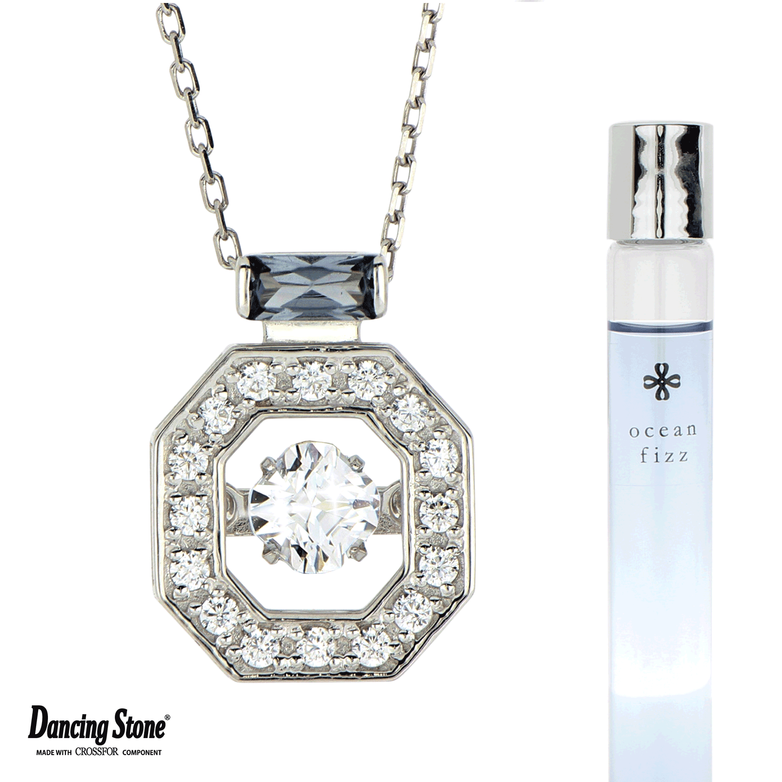 Crossfor NewYork レディース シルバーネックレス&香水セット NYP-674