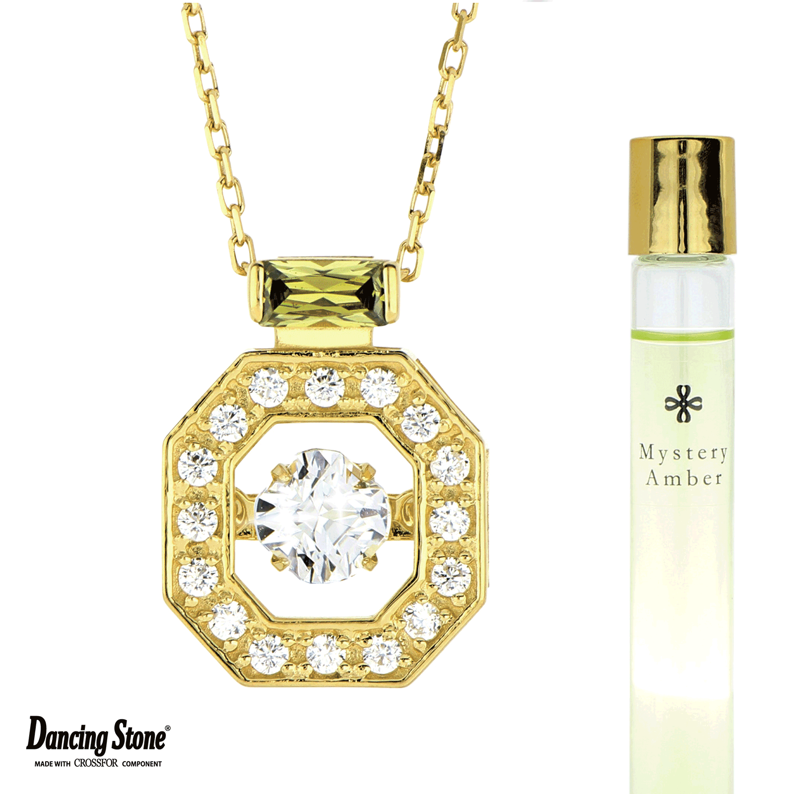 Crossfor NewYork レディース シルバーネックレス&香水セット NYP-674Y