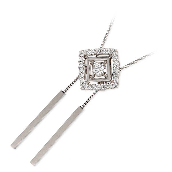 日本の匠ジュエリー 光を放つスライダー式ネックレス プラチナネックレス