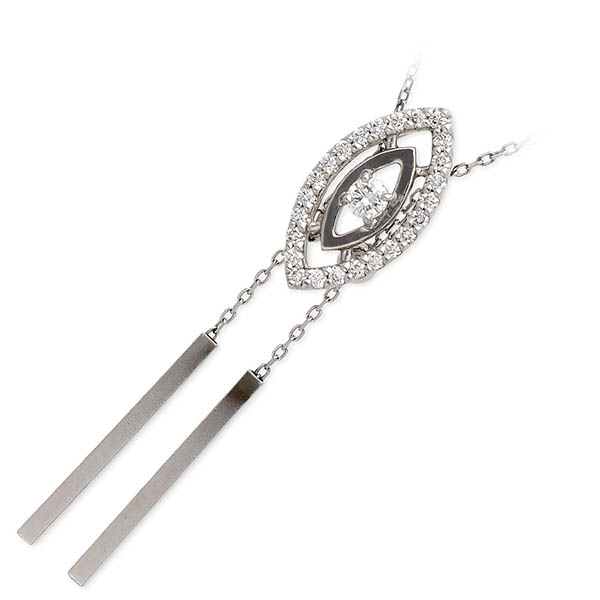 日本の匠ジュエリー 光を放つスライダー式ネックレス プラチナネックレス