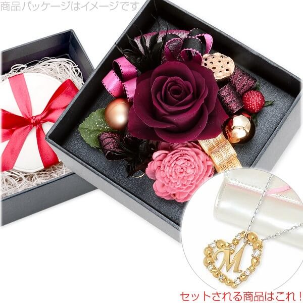 お花ソムリエ フラワー フラワージュエリーBOX PF-0059-BKWI-12509366-12509367