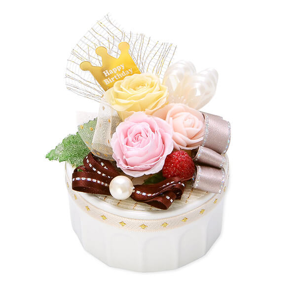 お花ソムリエ フラワー フラワーケーキ プリザーブドフラワー ピンク PF-0078-PK
