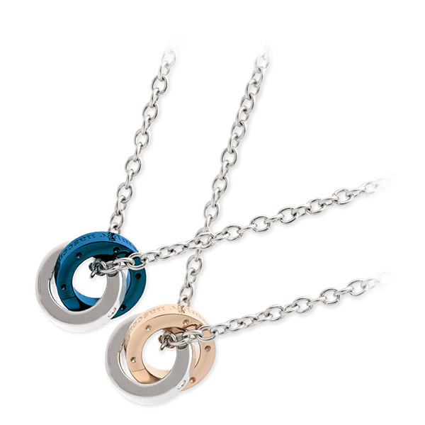 PLUG IN ステンレスペアネックレス PIP6501-BL-PG