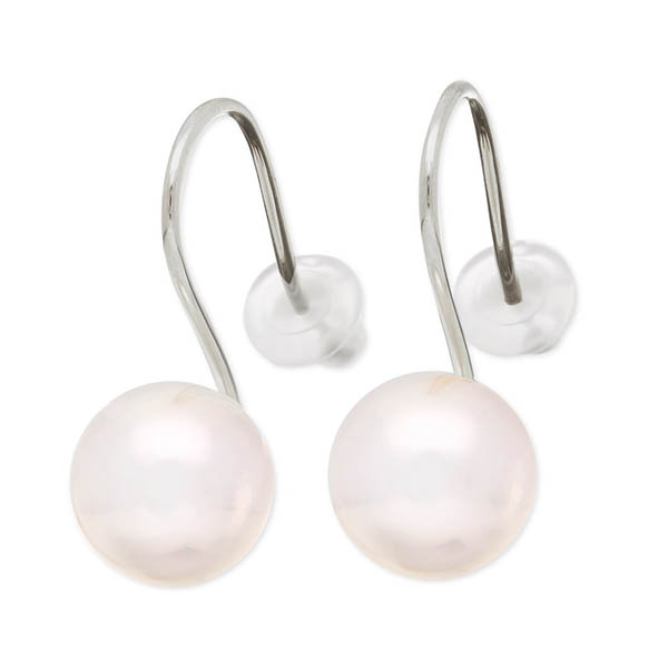 PRIMA PEARL レディース パールホワイトゴールドピアス SHW0168-80