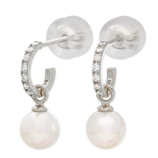 PRIMA PEARL レディース パールホワイトゴールドピアス SHW0208-60