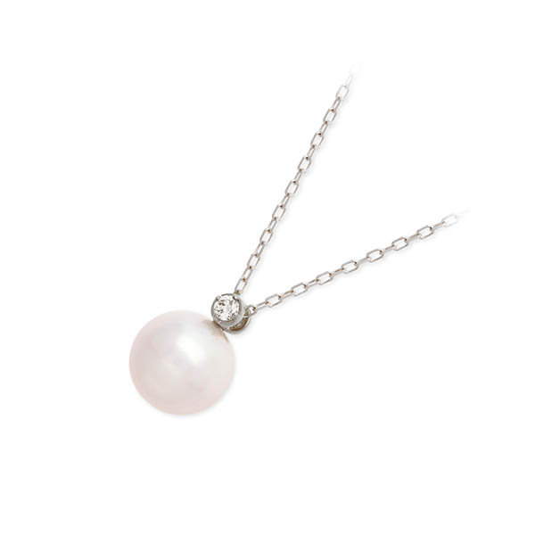 PRIMA PEARL レディース パールホワイトゴールドネックレス SMW0244-80