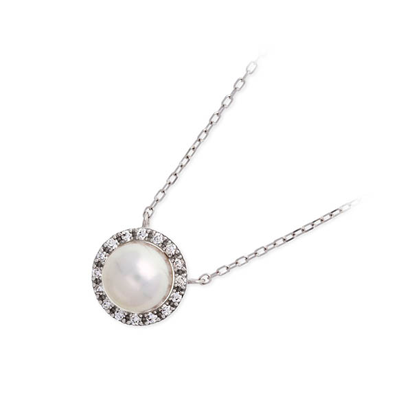 PRIMA PEARL レディース パールホワイトゴールドネックレス SMW0265-70