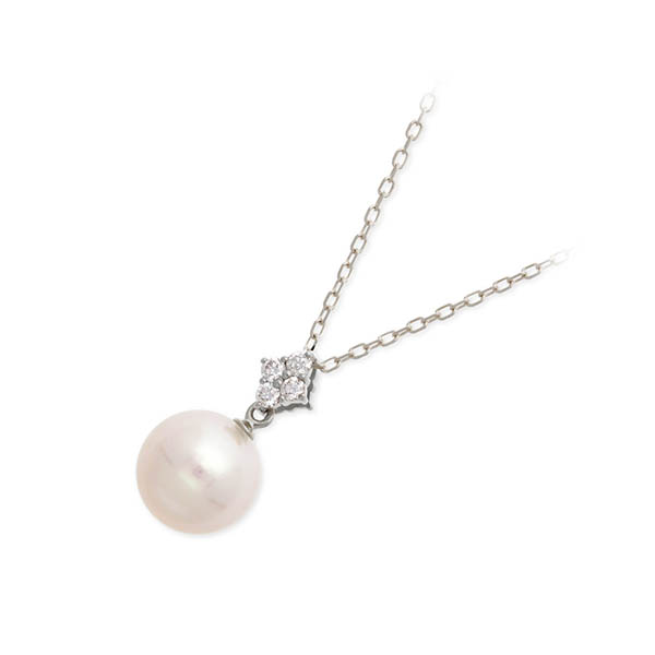PRIMA PEARL レディース パールホワイトゴールドネックレス SMW0290-80