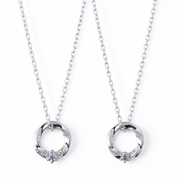 THE KISS シルバーペアネックレス SPD1424MOS-1423MOS