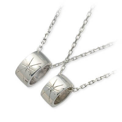 Blue Cat シルバーペアネックレス SPG684-1100-SPG685-1101