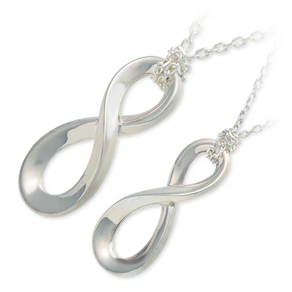 Blue Cat シルバーペアネックレス SPV771-1305-SPV772-1306