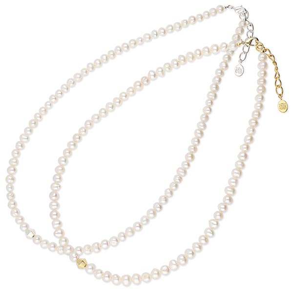 SAINTS 淡水パールペアネックレス SSN-215SV-P