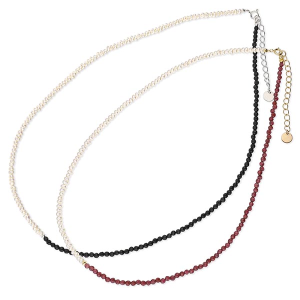 SAINTS 淡水パールペアネックレス SSN-216BK-P