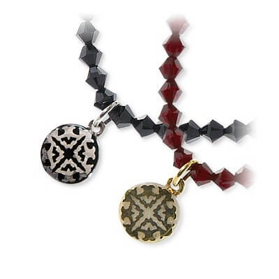 SAINTS シルバーペアネックレス SSP10-154BK-SSP10-154RD