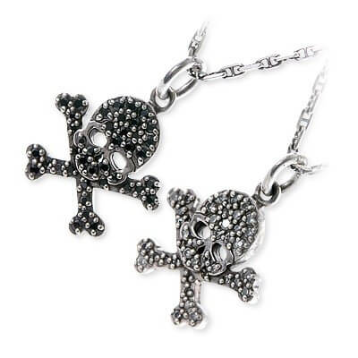 SAINTS シルバーペアネックレス SSP10-160BK-SSP10-160CLR