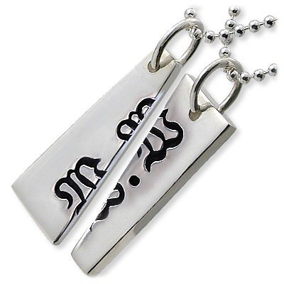 William Walles シルバーペアネックレス WWP008-BK