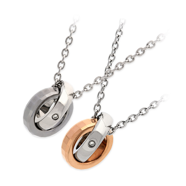 Zanipolo Terzini ステンレスペアネックレス ZTP2700M-ZTP2700F