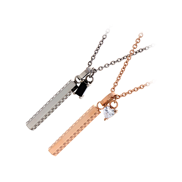 Zanipolo Terzini ステンレスペアネックレス ZTP3727M-ZTP3727F