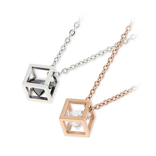 Zanipolo Terzini ステンレスペアネックレス ZTP3811BK-ZTP3811WH