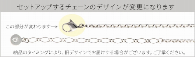 セットアップするチェーンのデザインが変更になります