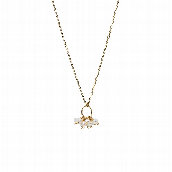 Irise coffret レディース 淡水パールイエローゴールドネックレス IRCO-IN031