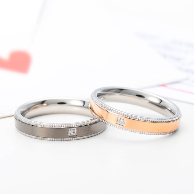 ペアリング ゴールド 10k ダイヤモンド 指輪 マリッジリング 結婚指輪 ハート K10 母の日